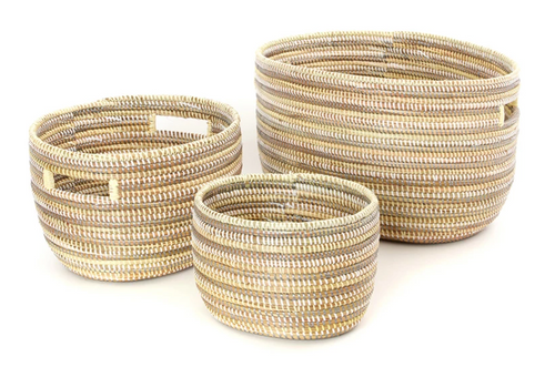 Striped Nesting Basket